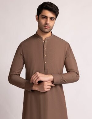 Brown Cotton Casual Kameez Shalwar Brown Cotton Casual Kameez Shalwar