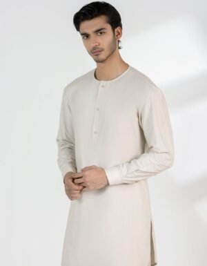 Fawn Blended Casual Kameez Shalwar