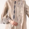 3 Piece Embroidered Self Tassel Silk Suit - Grey 3 Piece Embroidered Self Tassel Silk Suit - Grey