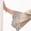 3 Piece Embroidered Self Tassel Silk Suit - Grey 3 Piece Embroidered Self Tassel Silk Suit - Grey