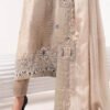 3 Piece Embroidered Self Tassel Silk Suit - Grey 3 Piece Embroidered Self Tassel Silk Suit - Grey