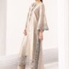 3 Piece Embroidered Self Tassel Silk Suit - Grey 3 Piece Embroidered Self Tassel Silk Suit - Grey