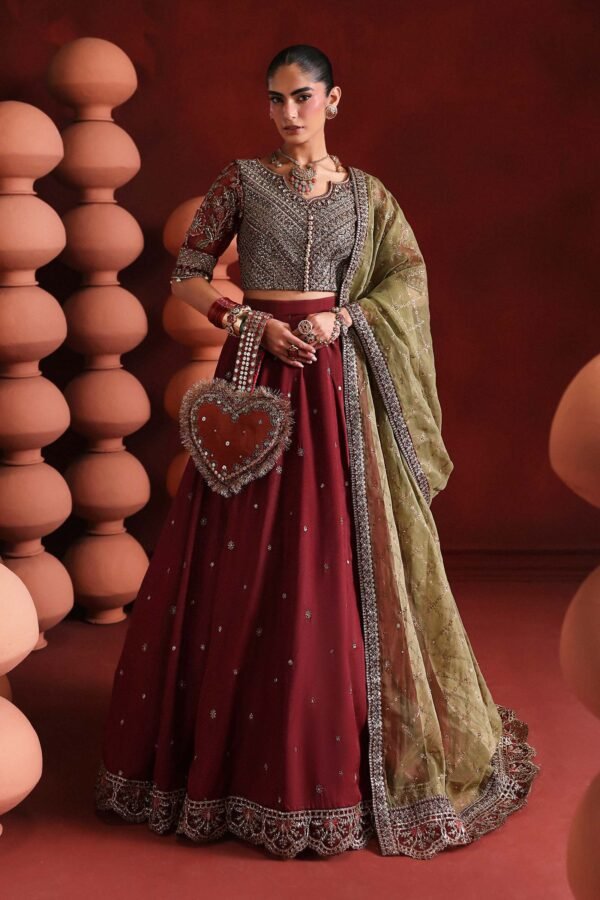 3 Piece Embroidered Raw Silk Suit - Maroon 3 Piece Embroidered Raw Silk Suit - Maroon
