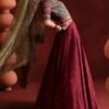 3 Piece Embroidered Raw Silk Suit - Maroon 3 Piece Embroidered Raw Silk Suit - Maroon