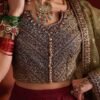3 Piece Embroidered Raw Silk Suit - Maroon 3 Piece Embroidered Raw Silk Suit - Maroon
