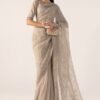 Embellished Chiffon Saree - Grey Embellished Chiffon Saree - Grey