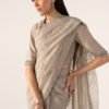 Embellished Chiffon Saree - Grey Embellished Chiffon Saree - Grey