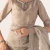 Embellished Chiffon Saree - Grey Embellished Chiffon Saree - Grey