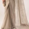 Embellished Chiffon Saree - Grey Embellished Chiffon Saree - Grey
