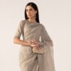 Embellished Chiffon Saree - Grey Embellished Chiffon Saree - Grey