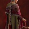 3 Piece Embroidered Raw Silk Suit - Green 3 Piece Embroidered Raw Silk Suit - Green