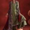3 Piece Embroidered Raw Silk Suit - Green 3 Piece Embroidered Raw Silk Suit - Green