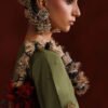 3 Piece Embroidered Raw Silk Suit - Green 3 Piece Embroidered Raw Silk Suit - Green
