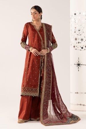 3 Piece Embroidered Raw Silk Suit - Mustard 3 Piece Embroidered Raw Silk Suit - Mustard