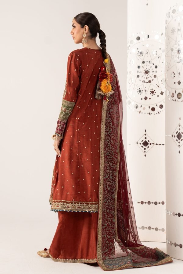 3 Piece Embroidered Raw Silk Suit - Mustard 3 Piece Embroidered Raw Silk Suit - Mustard