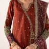 3 Piece Embroidered Raw Silk Suit - Mustard 3 Piece Embroidered Raw Silk Suit - Mustard