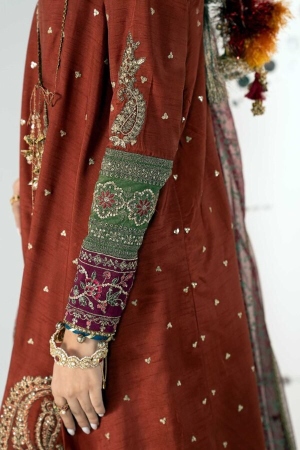3 Piece Embroidered Raw Silk Suit - Mustard 3 Piece Embroidered Raw Silk Suit - Mustard