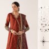 3 Piece Embroidered Raw Silk Suit - Mustard 3 Piece Embroidered Raw Silk Suit - Mustard
