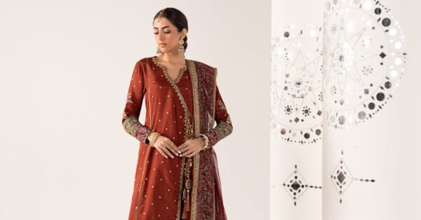 3 Piece Embroidered Raw Silk Suit - Mustard 3 Piece Embroidered Raw Silk Suit - Mustard