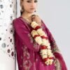 3 Piece Embroidered Raw Silk Suit - Pink (Gharara) 3 Piece Embroidered Raw Silk Suit - Pink (Gharara)