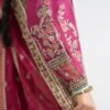 3 Piece Embroidered Raw Silk Suit - Pink (Gharara) 3 Piece Embroidered Raw Silk Suit - Pink (Gharara)