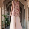 2 Piece Embroidered Textured Silk Suit - Peach 2 Piece Embroidered Textured Silk Suit - Peach