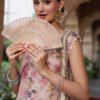 2 Piece Embroidered Textured Silk Suit - Peach 2 Piece Embroidered Textured Silk Suit - Peach