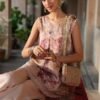 2 Piece Embroidered Textured Silk Suit - Peach 2 Piece Embroidered Textured Silk Suit - Peach