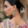 2 Piece Embroidered Textured Silk Suit - Peach 2 Piece Embroidered Textured Silk Suit - Peach