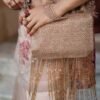 2 Piece Embroidered Textured Silk Suit - Peach 2 Piece Embroidered Textured Silk Suit - Peach