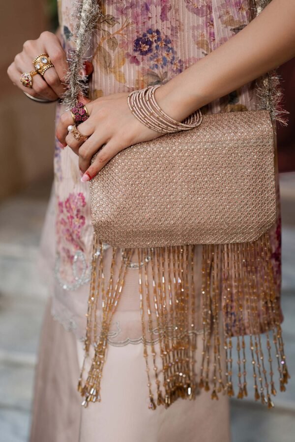2 Piece Embroidered Textured Silk Suit - Peach 2 Piece Embroidered Textured Silk Suit - Peach