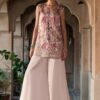 2 Piece Embroidered Textured Silk Suit - Peach 2 Piece Embroidered Textured Silk Suit - Peach