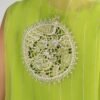 3 Piece Embroidered Organza Suit - Green