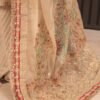 3 Piece Embroidered Tissue Suit - Golden 3 Piece Embroidered Tissue Suit - Golden
