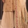 3 Piece Embroidered Tissue Suit - Golden 3 Piece Embroidered Tissue Suit - Golden
