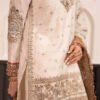 3 Piece Embroidered Cotton Lurex Suit - Off-White 3 Piece Embroidered Cotton Lurex Suit - Off-White