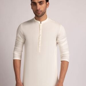 Cream Formal Kameez Shalwar
